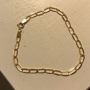 14k Gold Paperclip Chain Bracelet